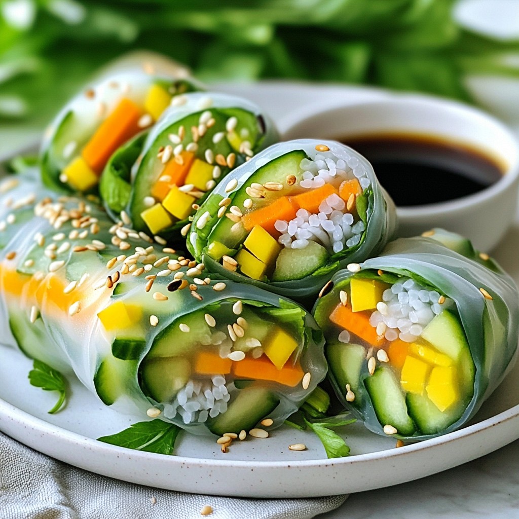 Cucumber Avocado Summer Rolls Refreshing Light Snack
