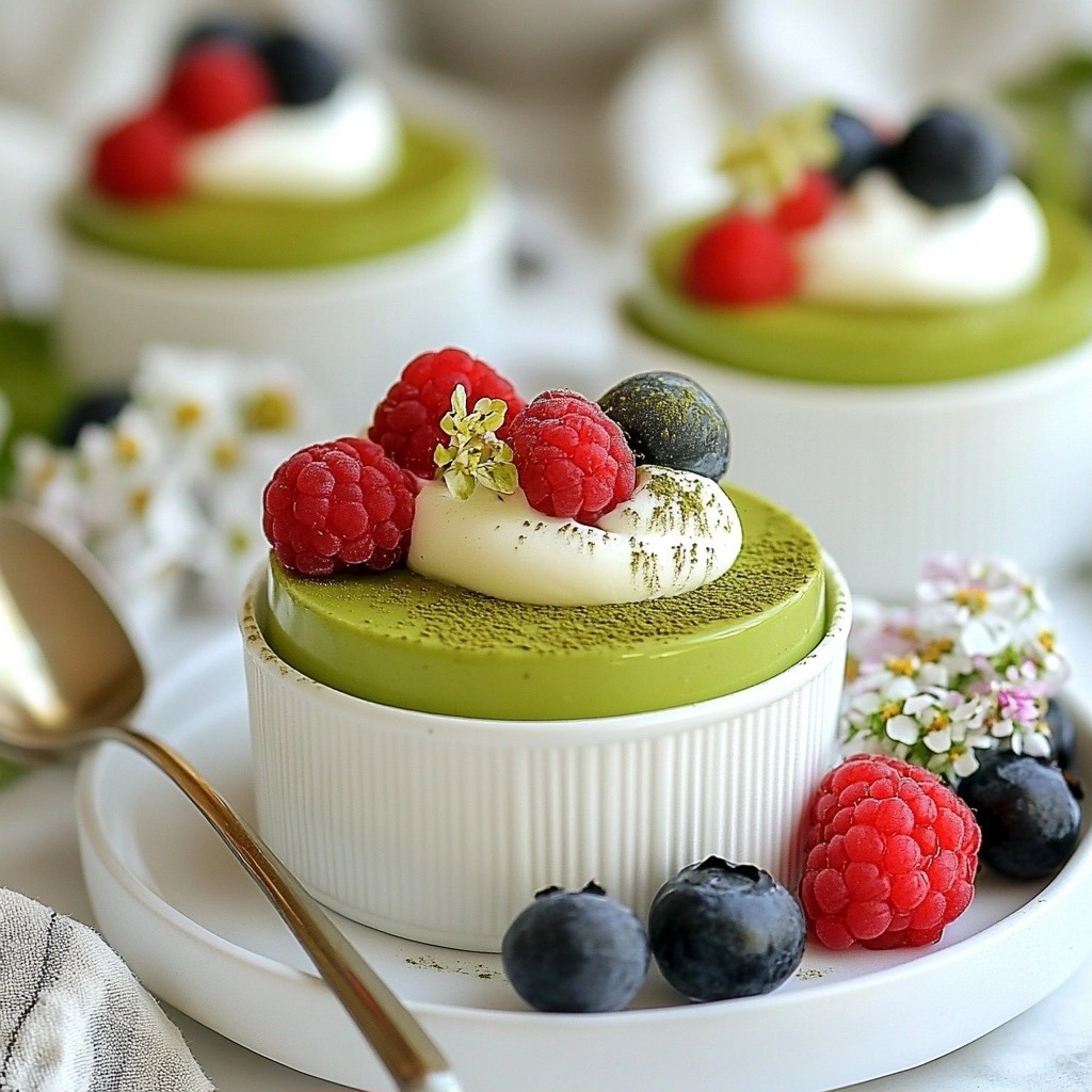 Creamy Sugar-Free Matcha Panna Cotta Delight
