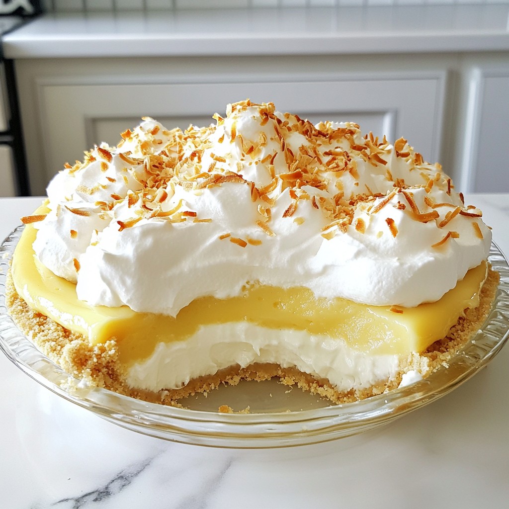 Sugar-free keto Coconut Cream Pie Delight Recipe