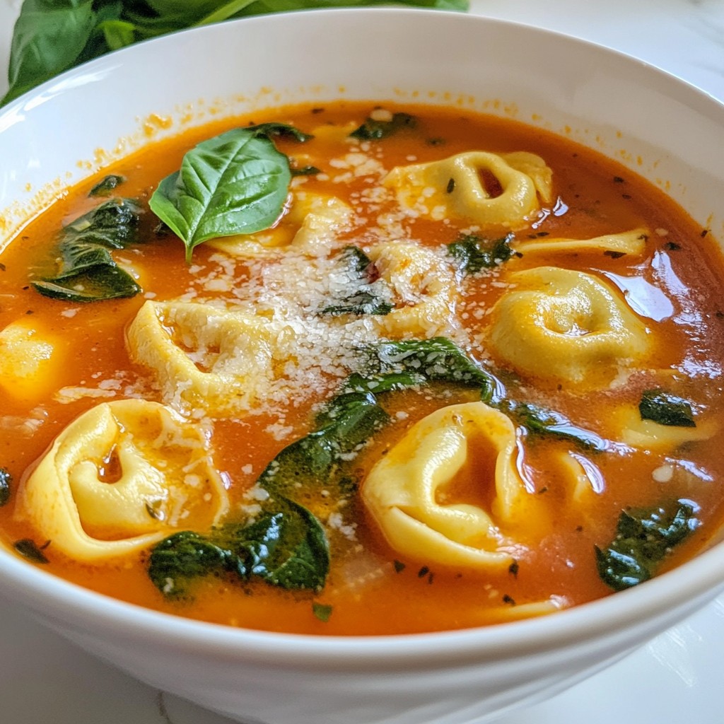 Creamy Tomato Tortellini Soup Comforting and Simple Meal