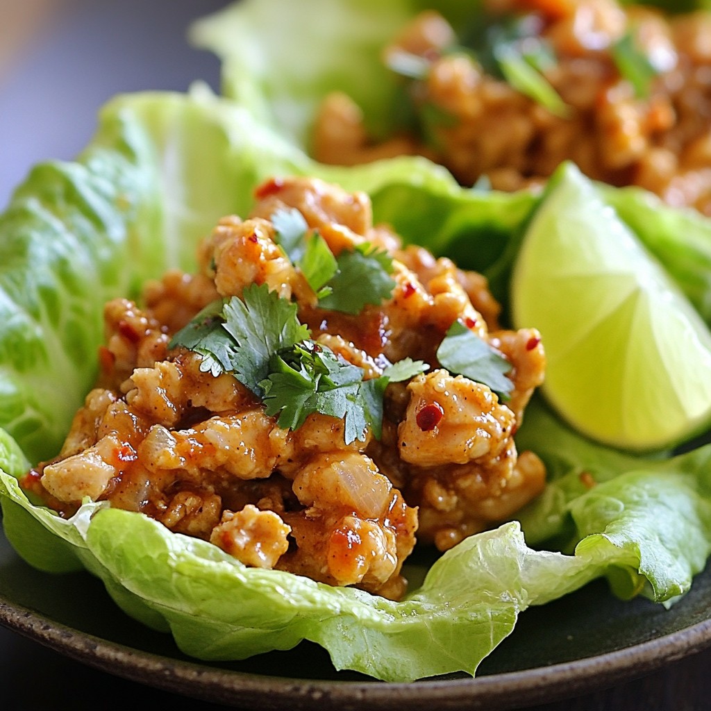 Spicy Peanut Chicken Lettuce Cups Flavorful and Quick