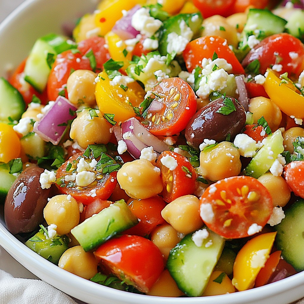 Mediterranean Chickpea Salad Fresh and Flavorful Dish