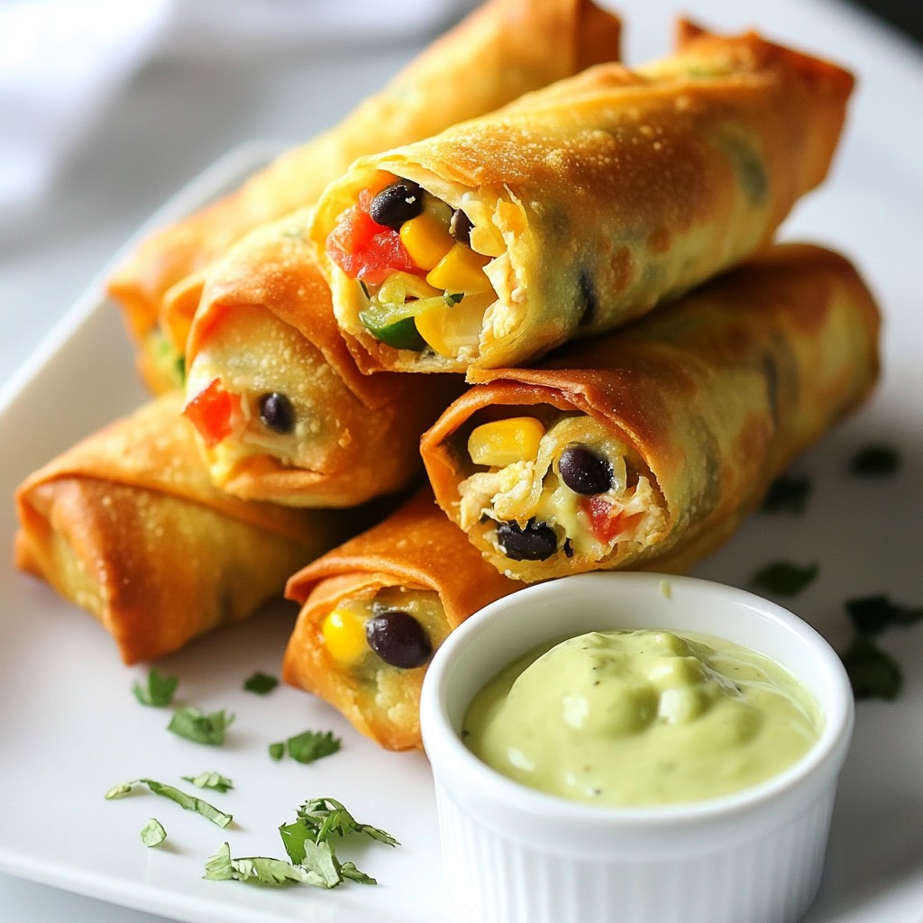 Southwest Chicken Egg Rolls Crispy and Flavorful Snack