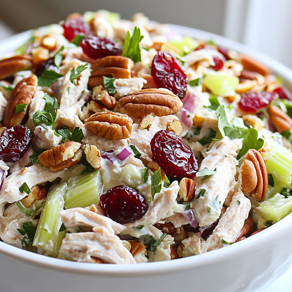 Cranberry Pecan Chicken Salad Tasty and Nutritious Snack