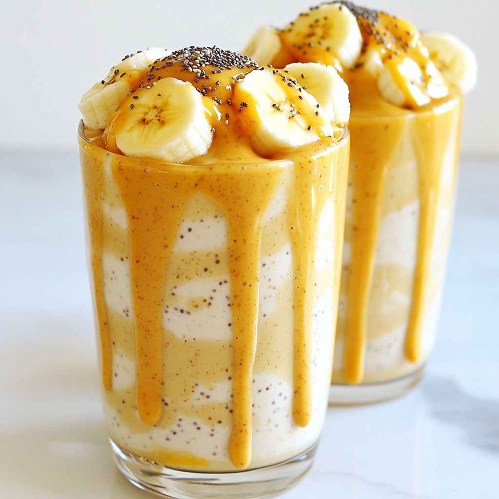 Peanut Butter Banana Smoothie Refreshing Healthy Drink