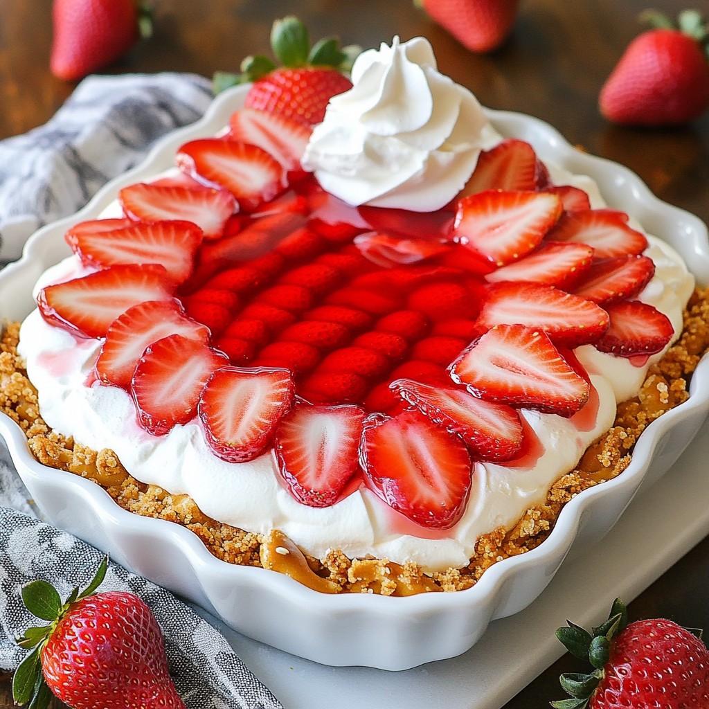 Strawberry Pretzel Salad Dessert Delightful Layered Treat