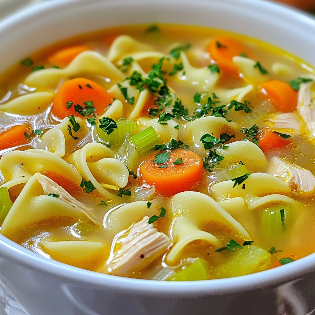 Classic Chicken Noodle Soup Comforting and Simple Recipe