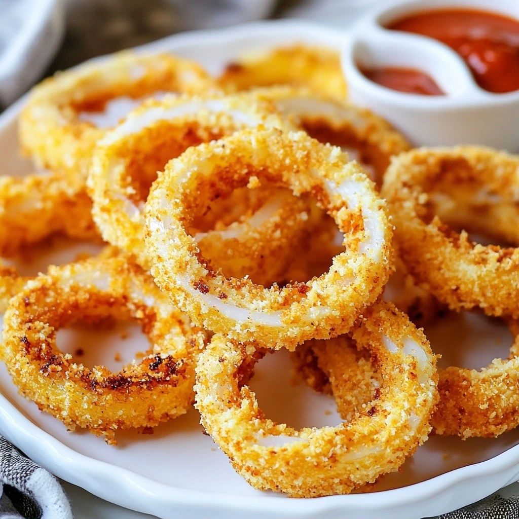 Crunchy Keto Garlic Parmesan Onion Rings Recipe