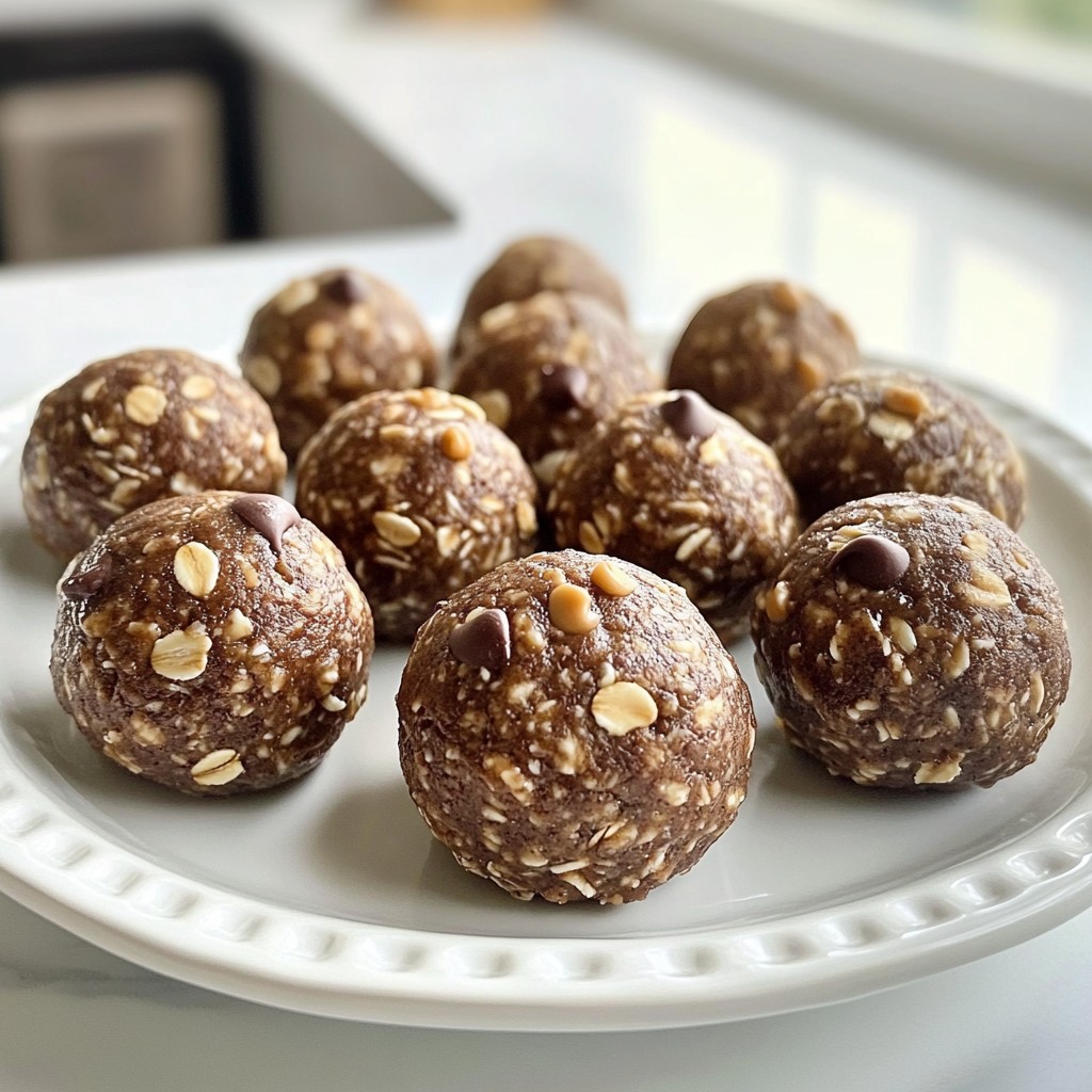 Chocolate Peanut Butter Protein Balls Healthy Snack Option