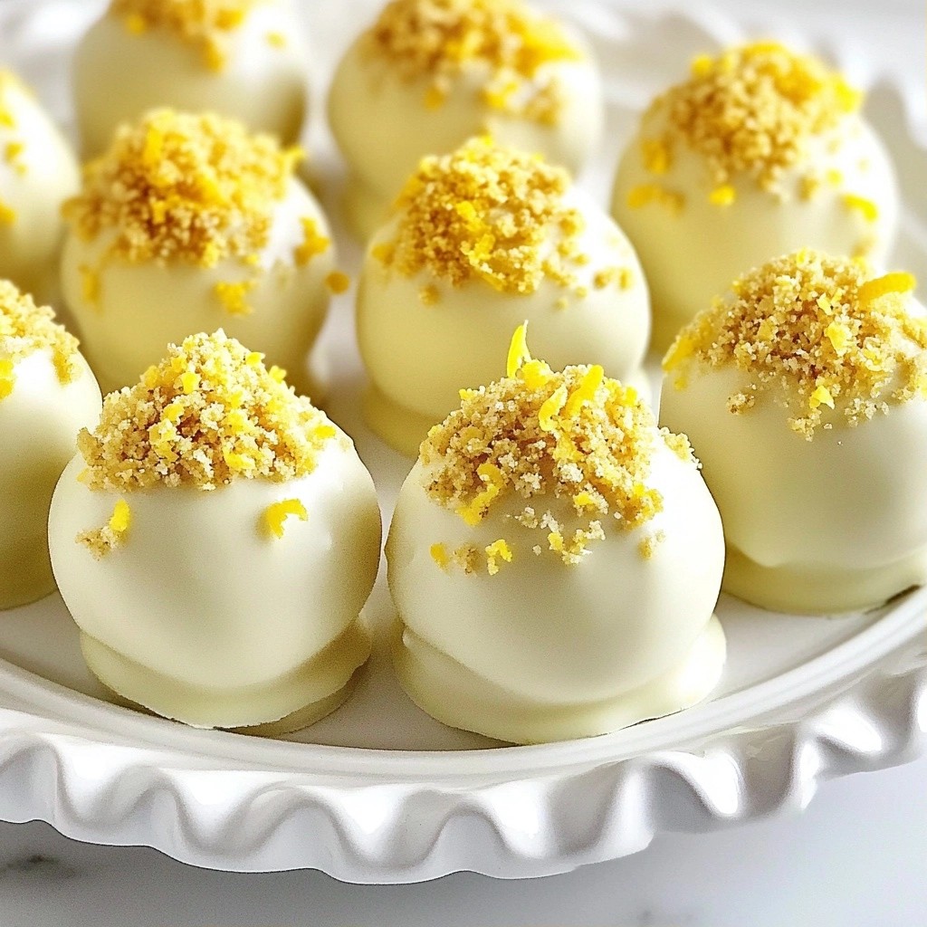 Lemon Zest White Chocolate Truffles with Creamy Filling