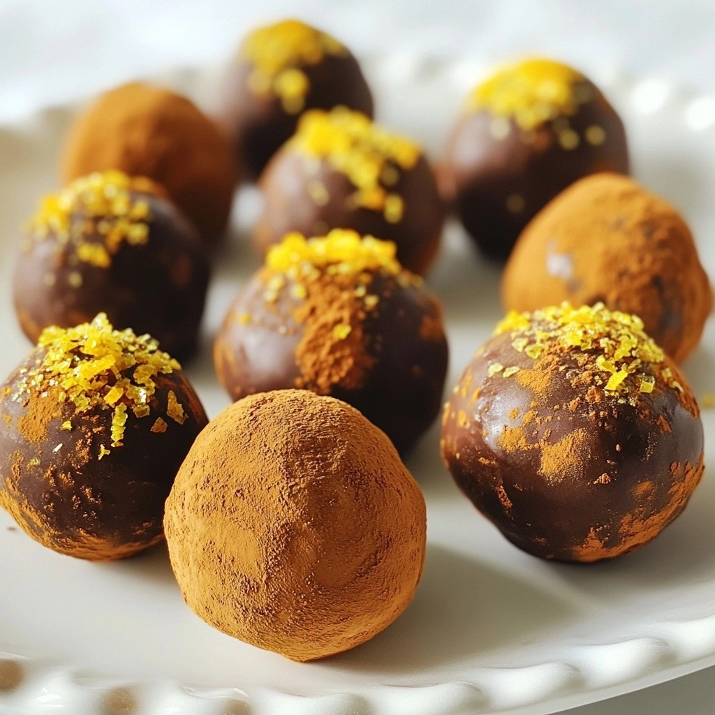 Rich Dark Chocolate Orange Infused Truffles Delight