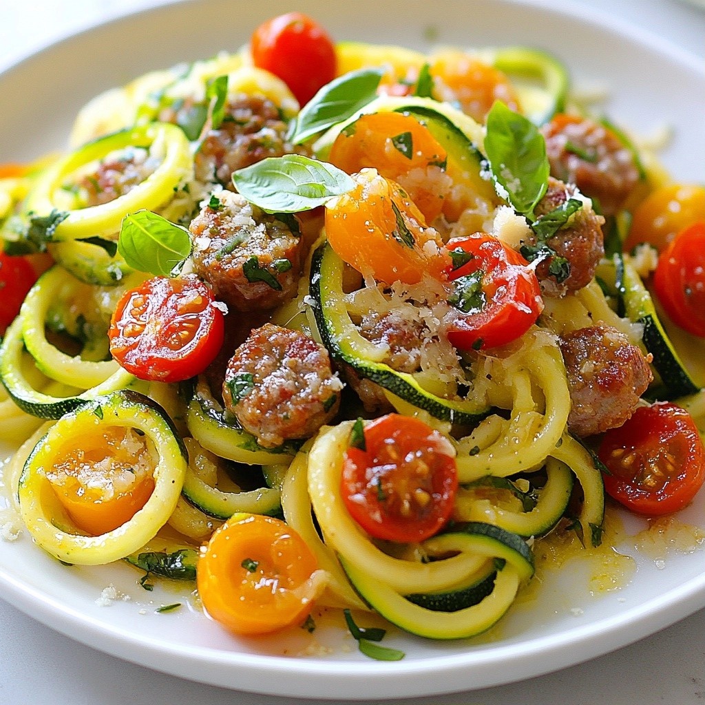 Low-Carb Healthy Dinners Zucchini Noodles Delight