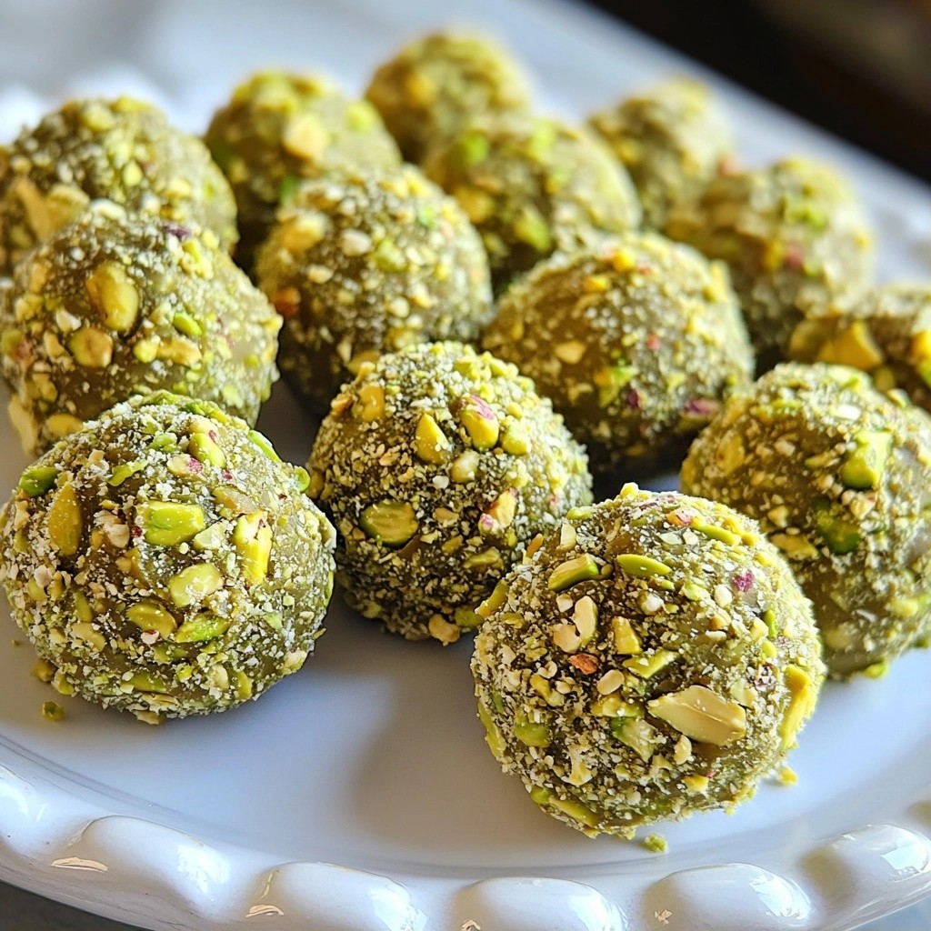 Creamy Pistachio Chocolate Truffles with Smooth Centers