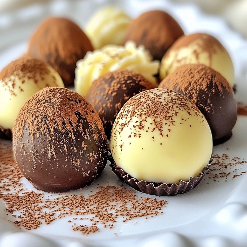Nutmeg Infused Chocolate Truffles with Creamy Filling