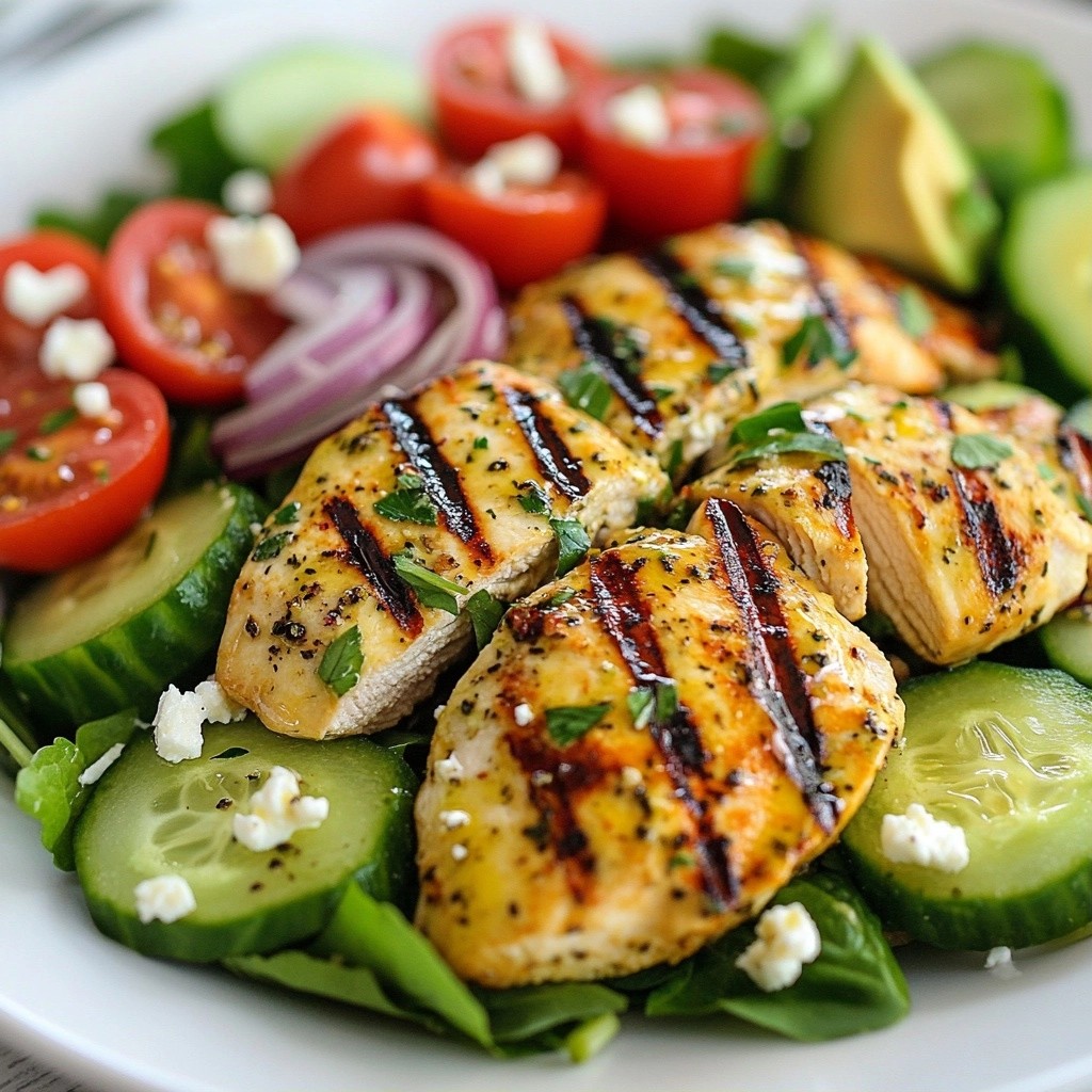 Light Healthy Dinners Grilled Chicken Avocado Salad