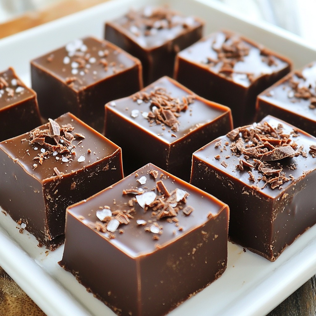 Dark Chocolate Sea Salt Fudge Irresistible Delight