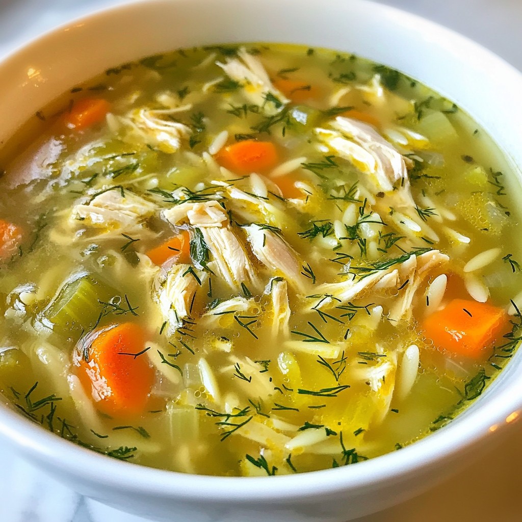 Greek Lemon Chicken Soup Flavorful and Nourishing Dish