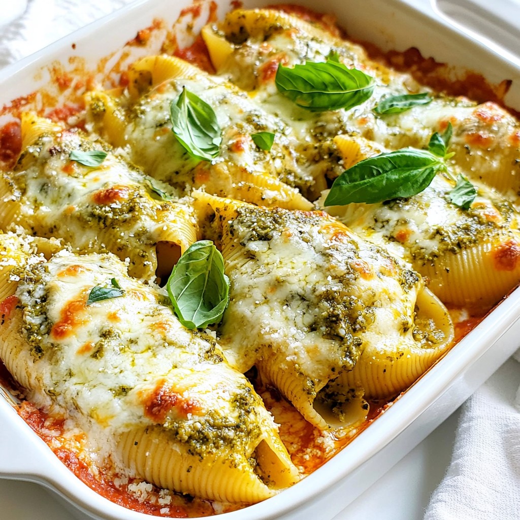 Pesto Chicken Stuffed Shells Flavorful and Simple Meal