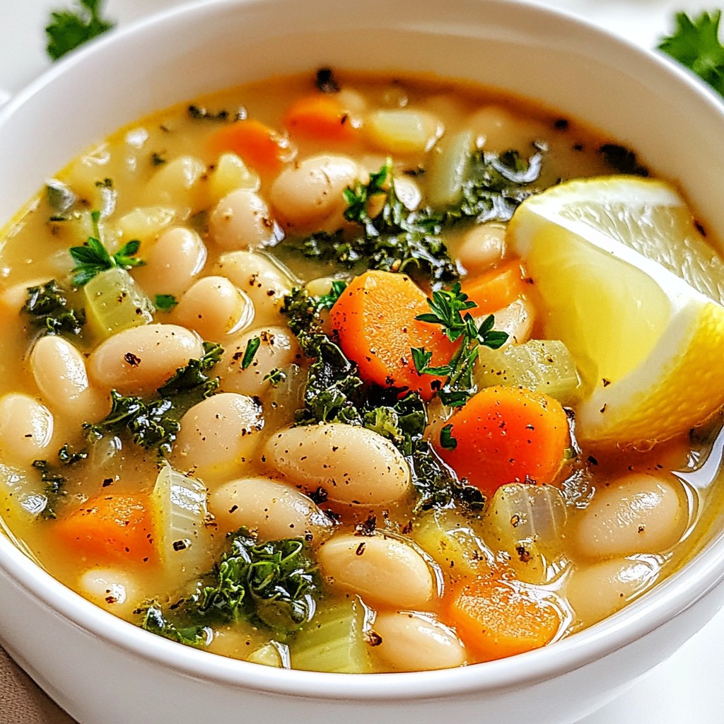 Tuscan White Bean Soup Hearty and Flavorful Meal