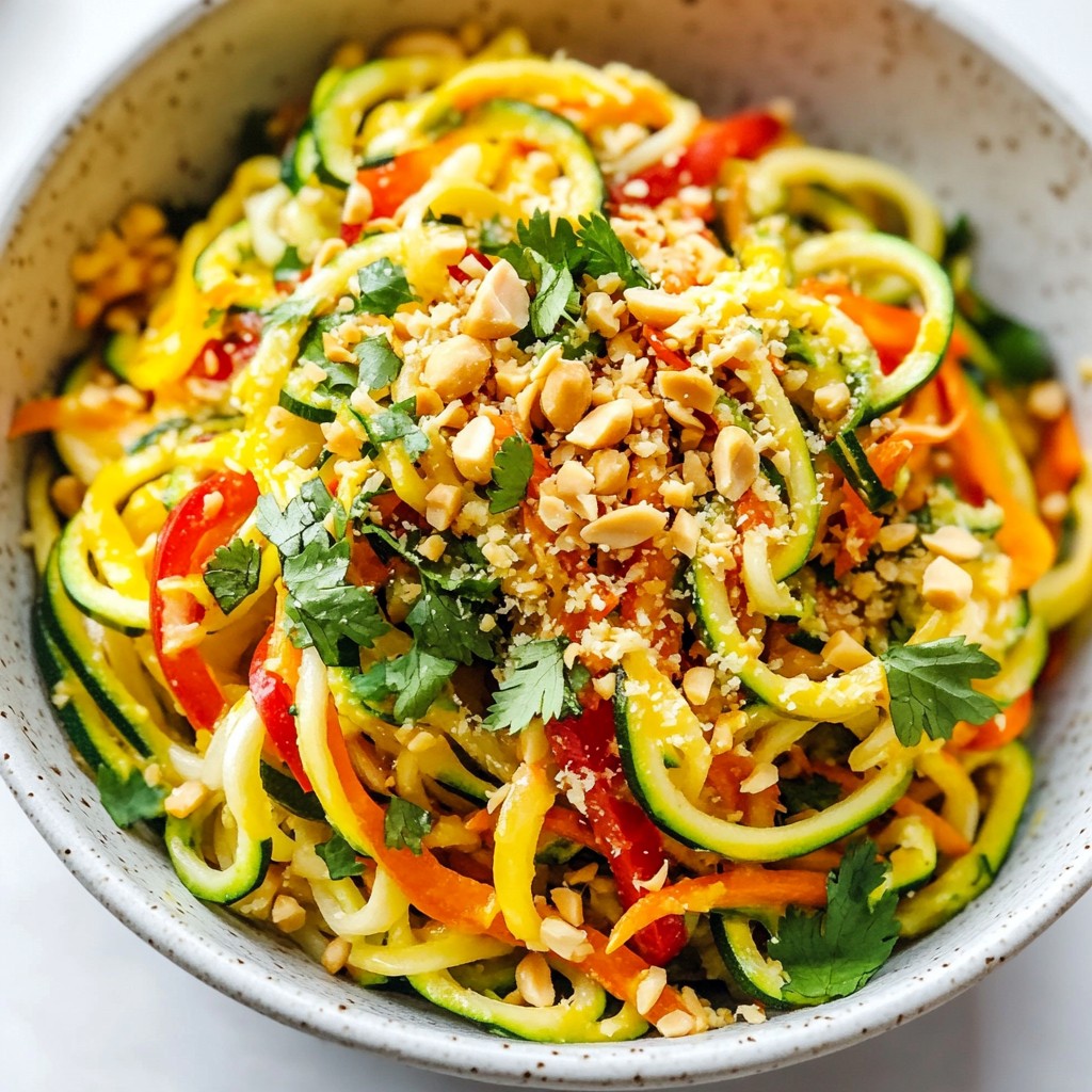 Veggie Pad Thai Zoodles Flavorsome and Healthy Meal