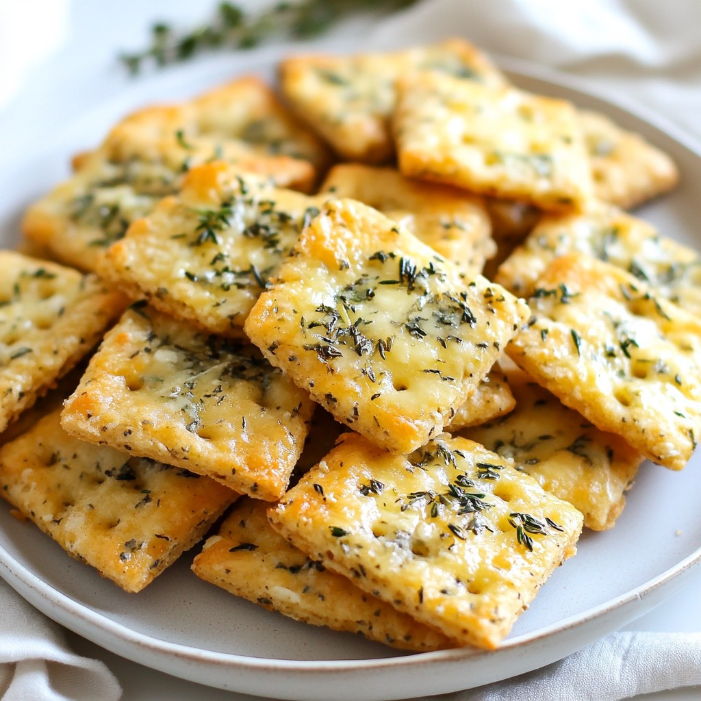 Buttery Keto Cheese and Herb Crackers Recipe