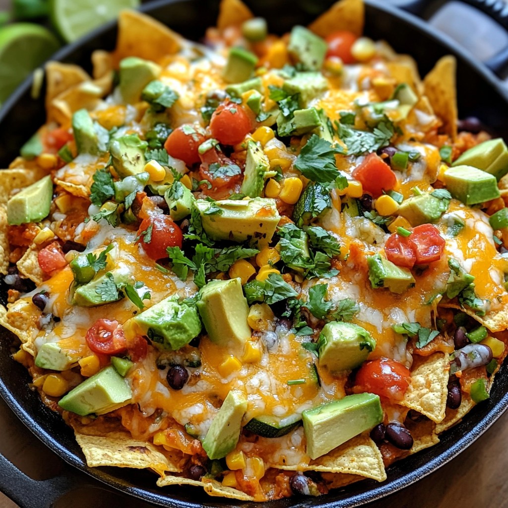 Loaded Veggie Nacho Skillet Tasty and Easy Meal