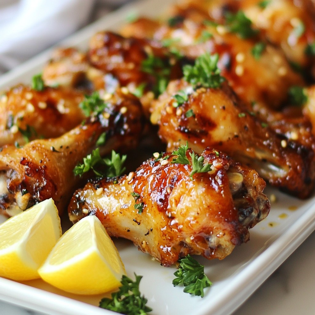 Tangy Keto Lemon Garlic Chicken Wings Delight