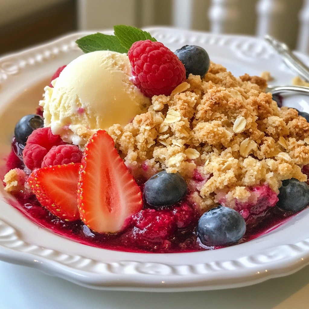 Triple Berry Crumble Delightful and Easy Dessert Recipe