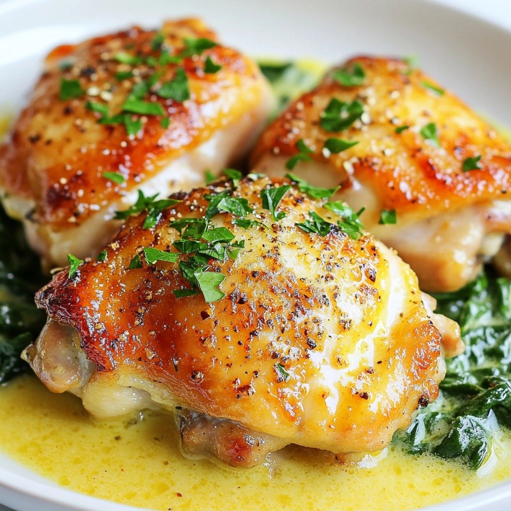 Creamy Keto Garlic Butter Chicken Thighs Delight