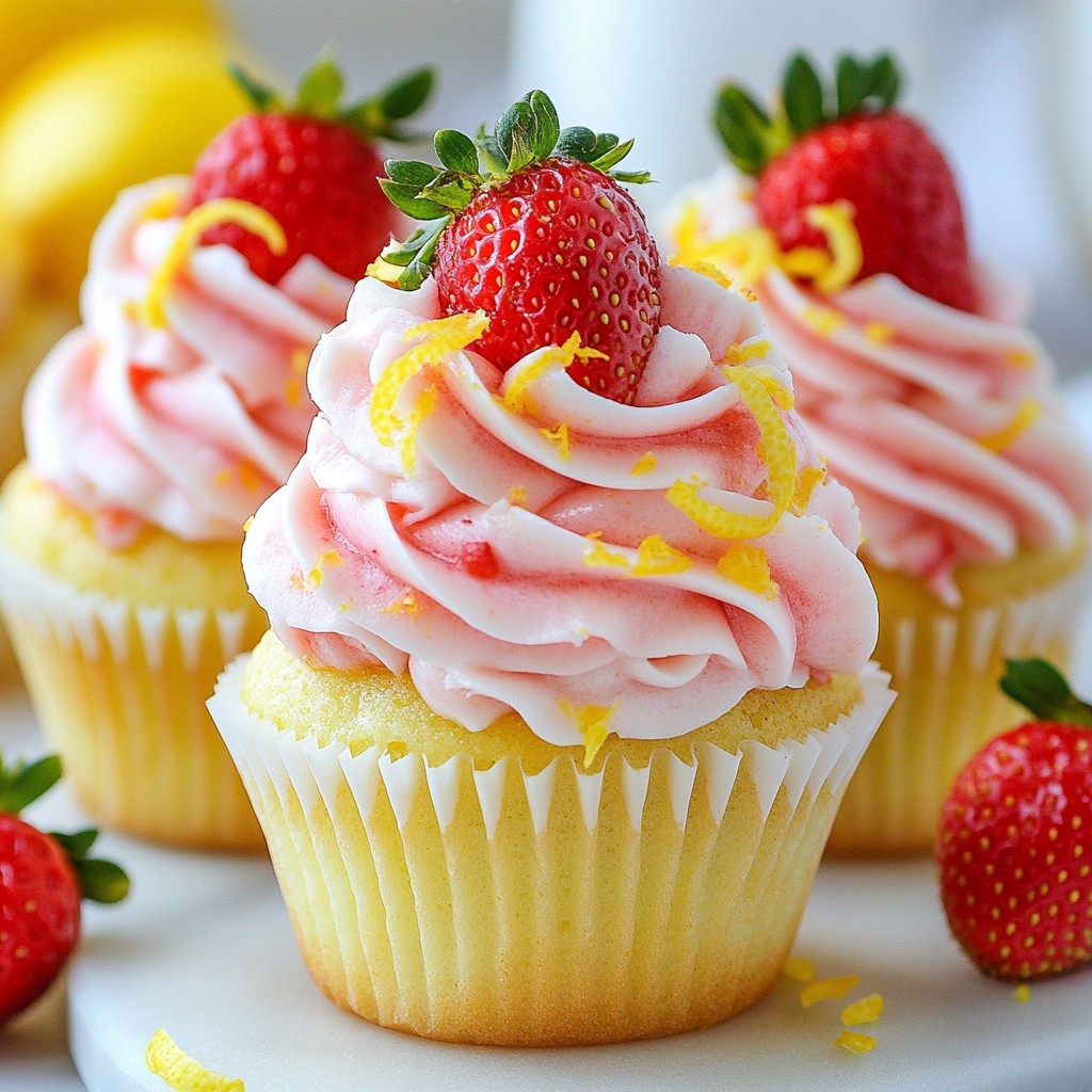 Strawberry Lemonade Cupcakes Delightful Sweet Treat