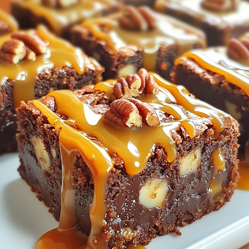 Chocolate Caramel Turtle Brownies Irresistible Delight