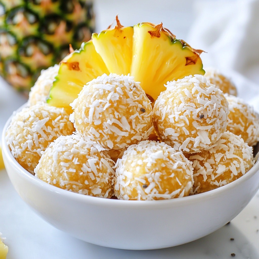 Pineapple Coconut Energy Balls Delicious Snack Option