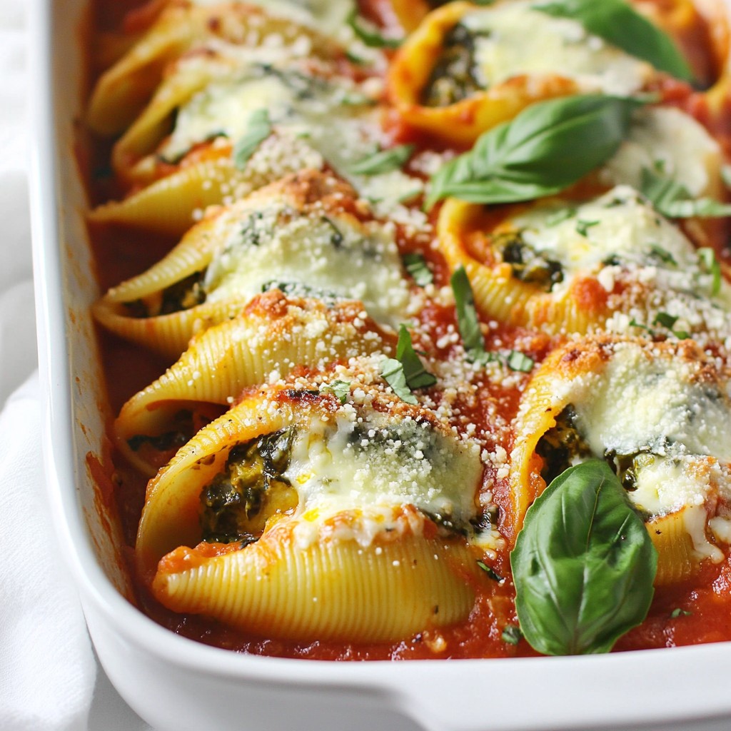 Spinach Ricotta Stuffed Shells Flavorful Dinner Delight