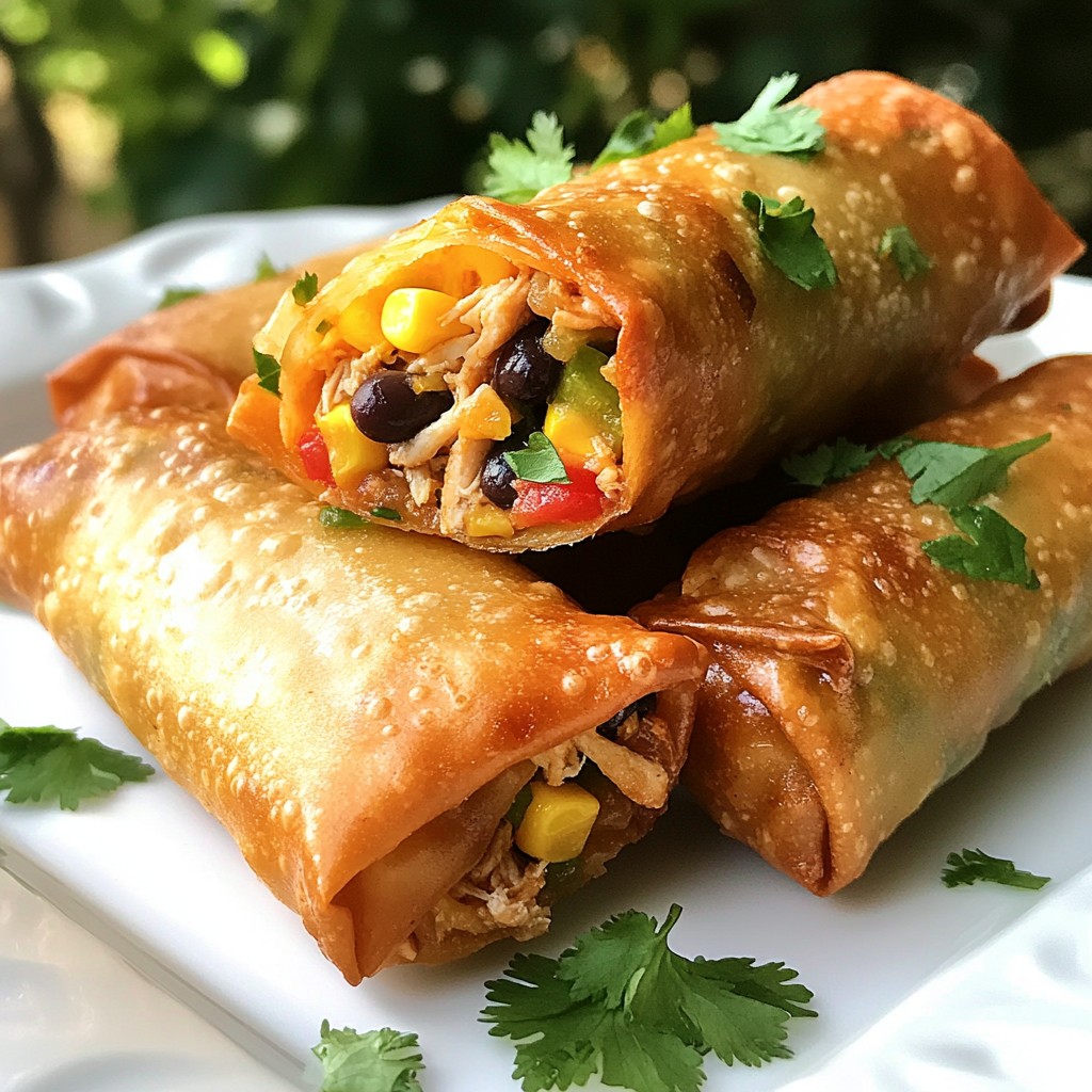 Southwest Chicken Egg Rolls Flavorful and Easy Recipe