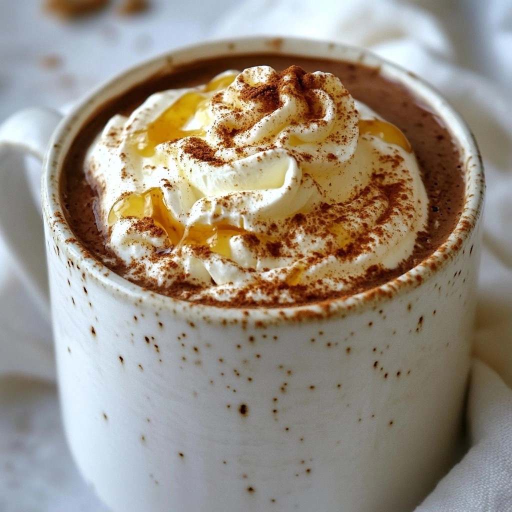 Ginger Spice Hot Chocolate with Honey Drizzle Delight