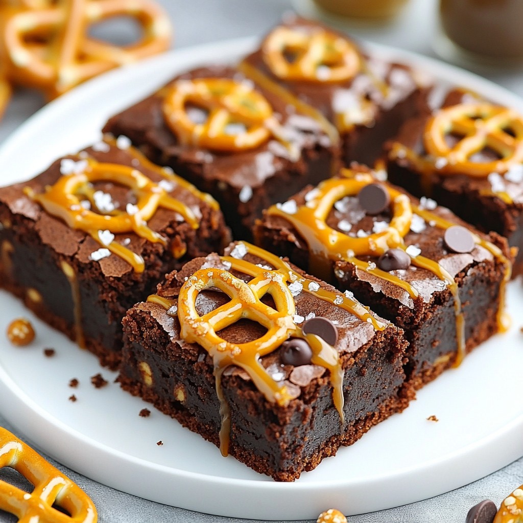 Salted Caramel Pretzel Brownies Irresistible Delight