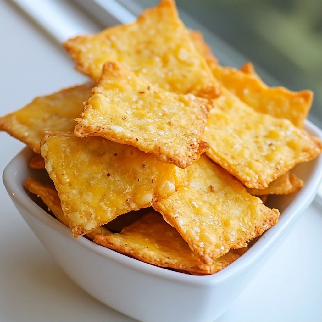 Crunchy Keto Cheddar Cheese Almond Crisps Recipe