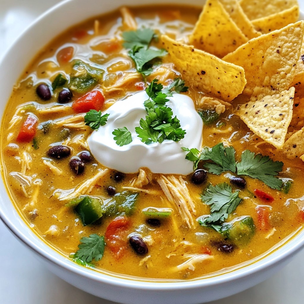 Green Chile Chicken Enchilada Soup Delightful Recipe