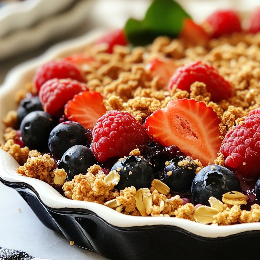 Triple Berry Crumble Skillet Delightful Dessert Recipe
