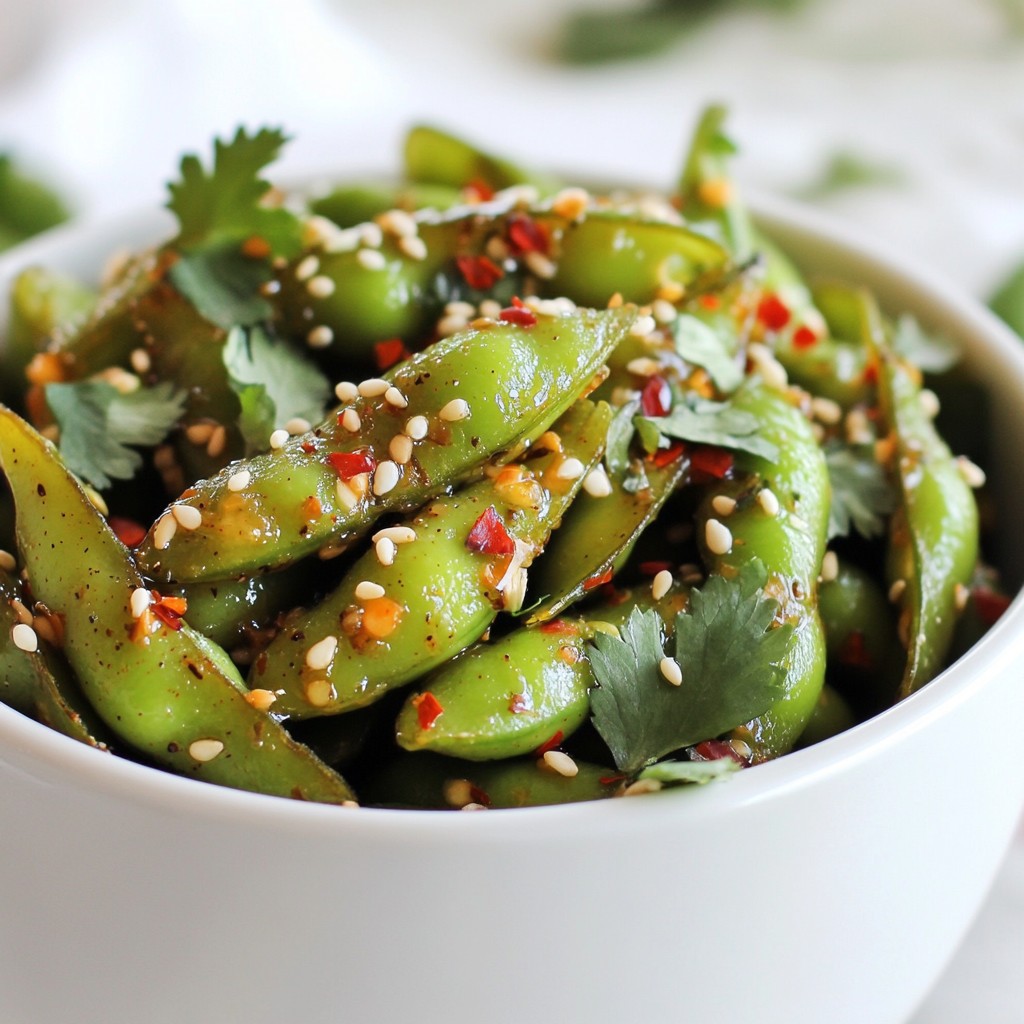 Spicy Garlic Edamame Tasty and Simple Snack Recipe