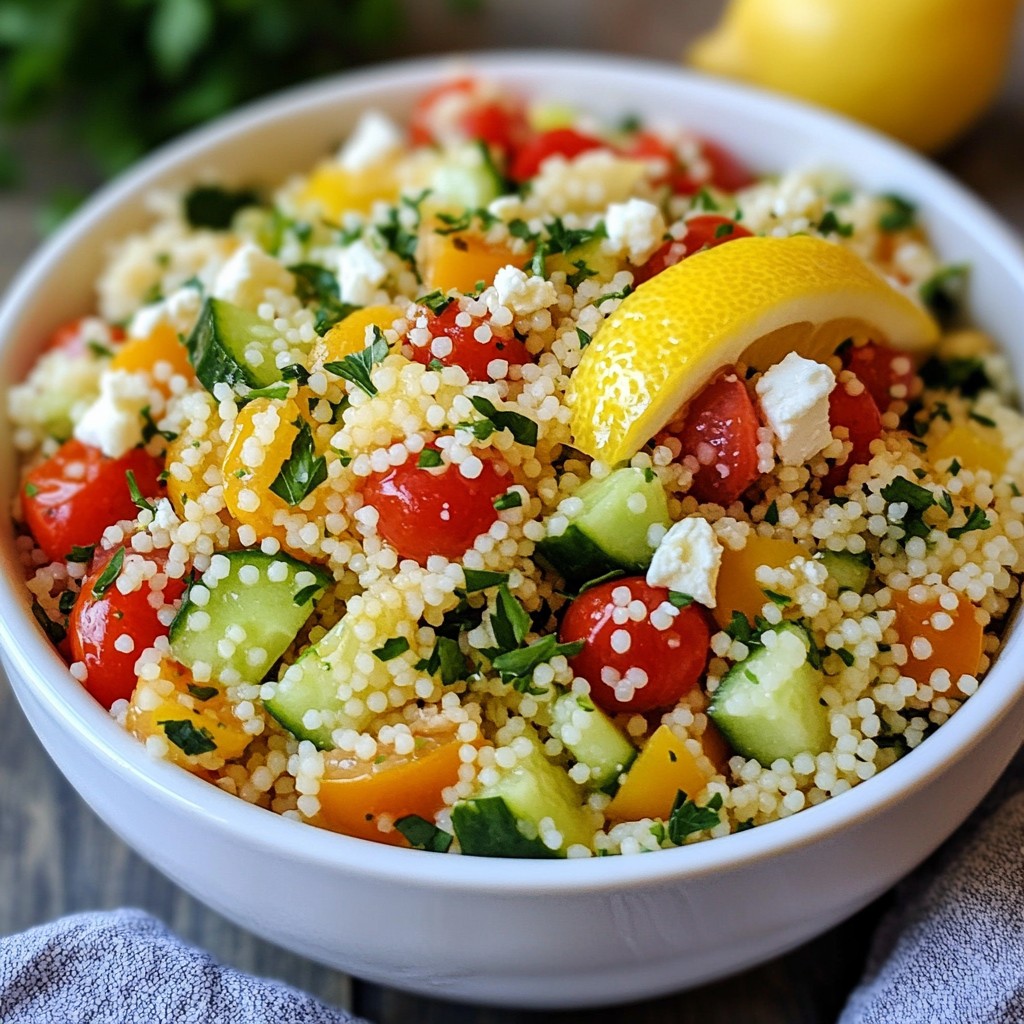 Lemon Garlic Couscous Salad Fresh and Flavorful Dish