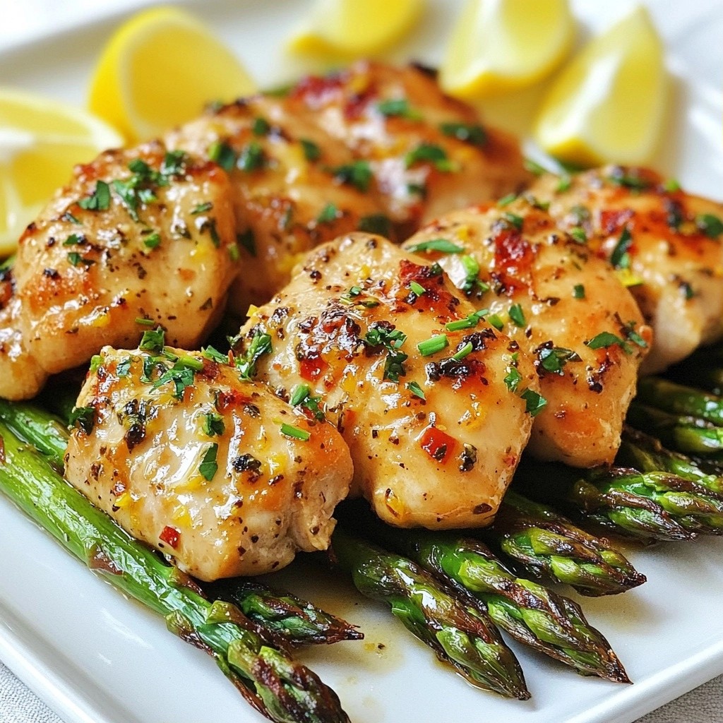 Lemon Herb Chicken and Asparagus Healthy Dinners Delight