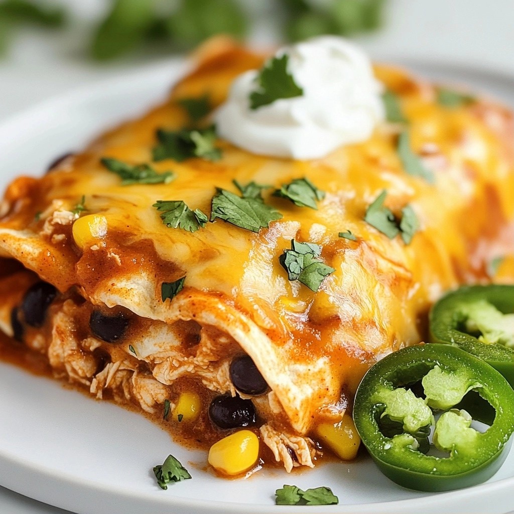 Cheesy Family Meals Baked Chicken Enchiladas Recipe