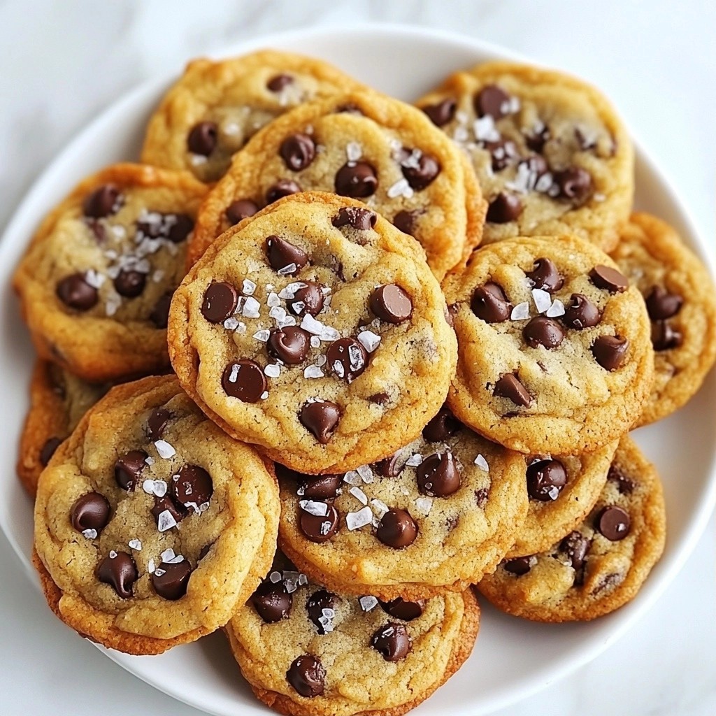 Chewy Chocolate Chip Tahini Cookies with Sea Salt Delight