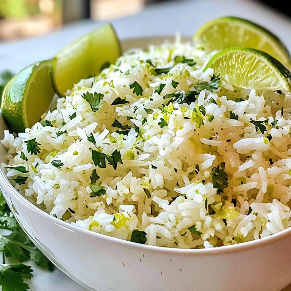 Zesty Cilantro Lime Rice Flavorful Dinner Side Dish