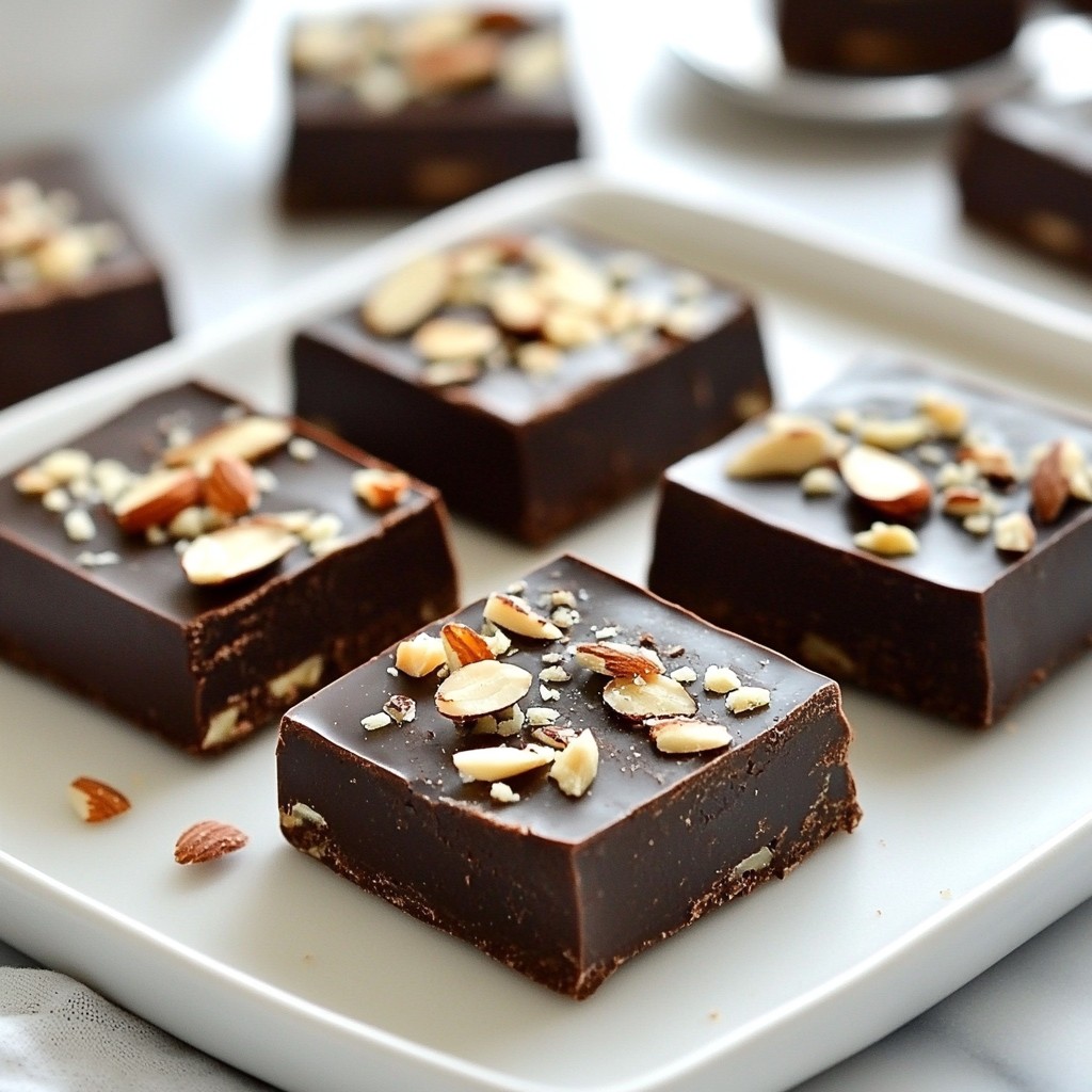 Rich Keto Chocolate Almond Fudge Decadent Treat Recipe