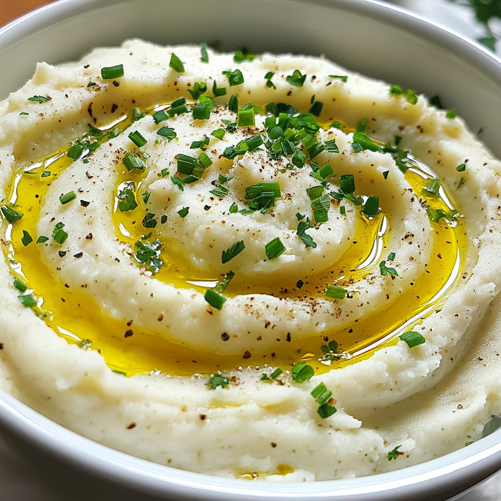 Garlic Herb Mashed Cauliflower Flavorful Side Dish