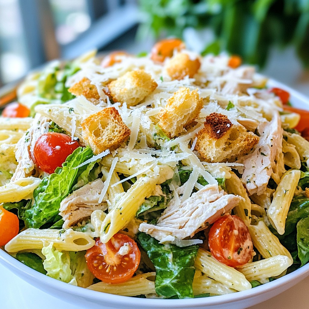 Chicken Caesar Pasta Salad Tasty and Easy Recipe