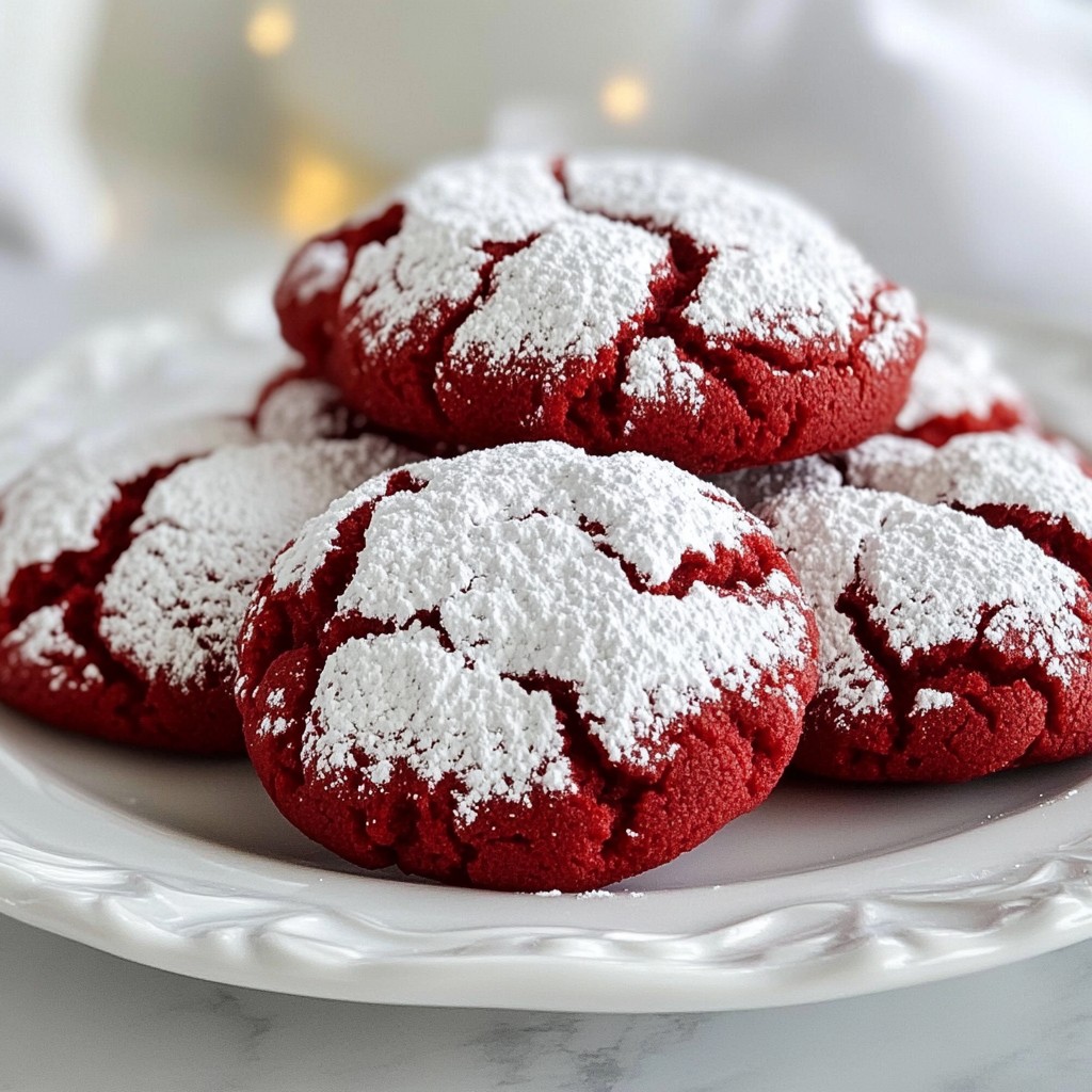 Red Velvet Crinkle Cookies Delightful and Easy Treat