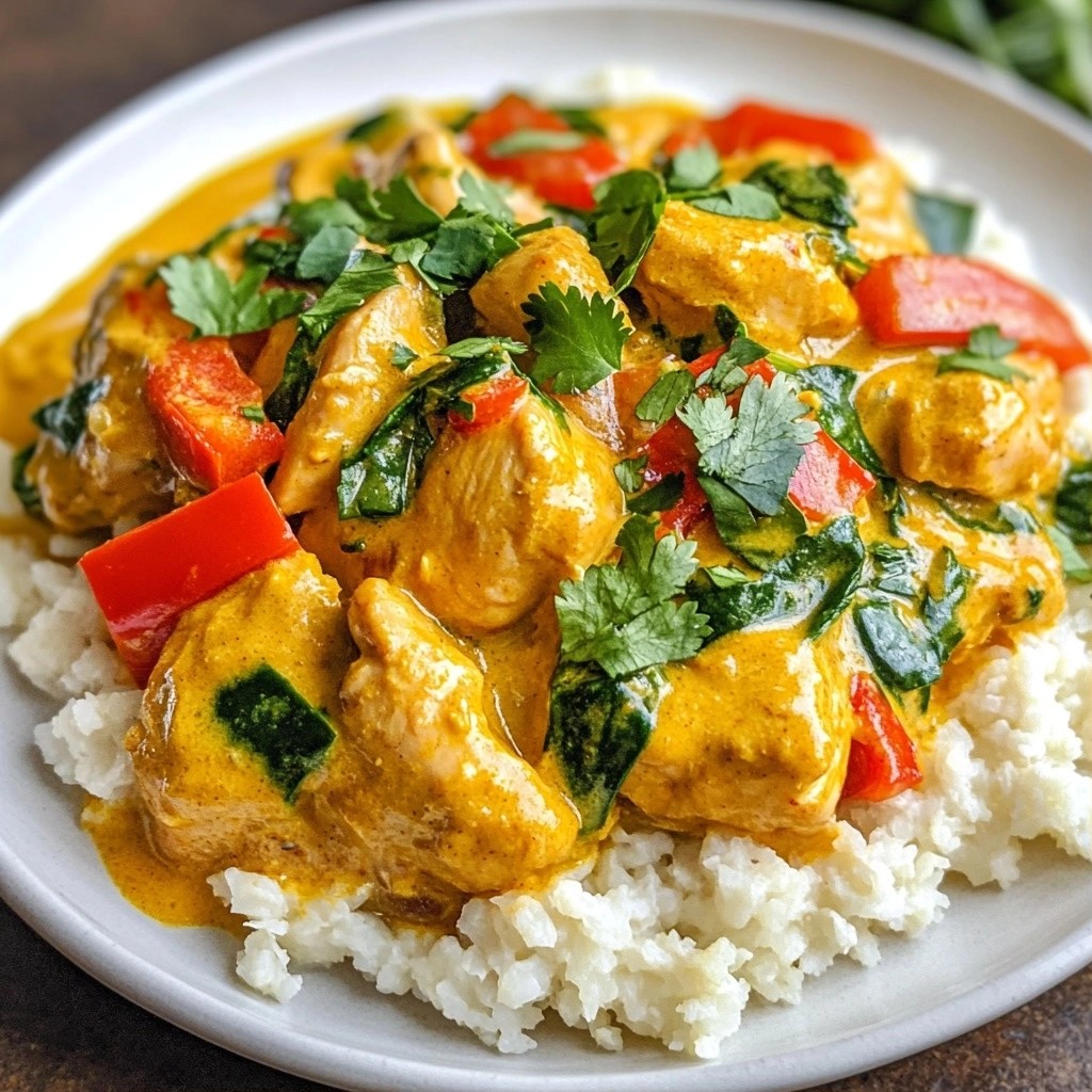 Creamy Keto Coconut Curry Chicken Flavorful Low-Carb Dish